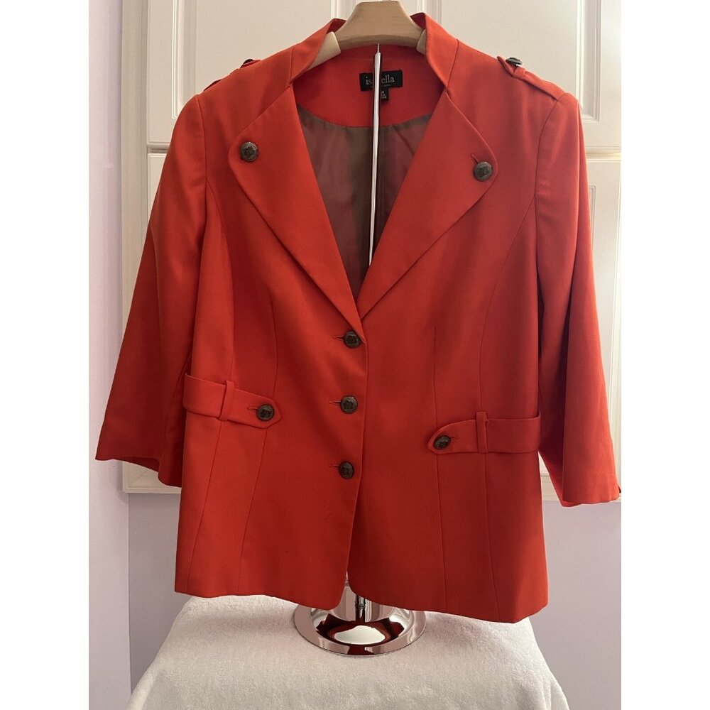 Isabella Women’s Orange Suit Jacket 14W Plus‎ Size Blazer Professional Workwear